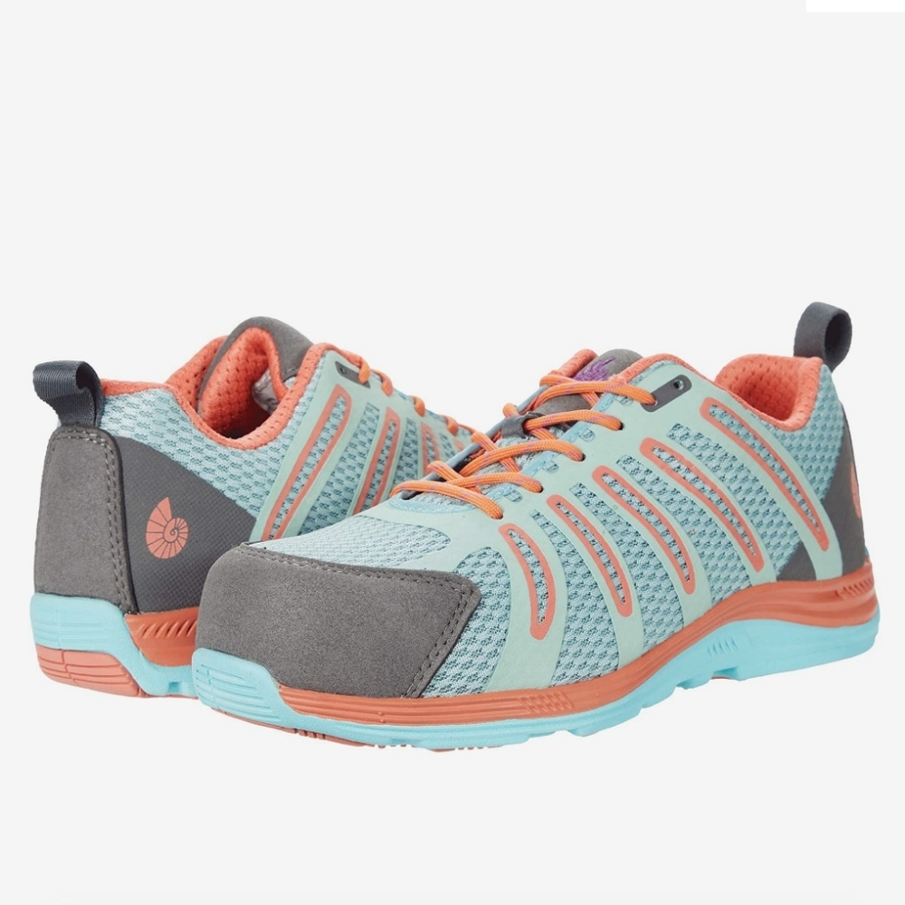 Nautilus Gray and Teal Sneakers